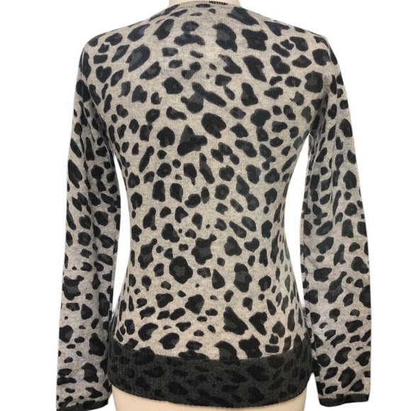 NWT Belle France 100% Cashmere Leopard Print Sweater | Size M - Picture 7 of 9